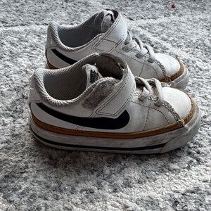 Nike Kids White and Tan Sneakers